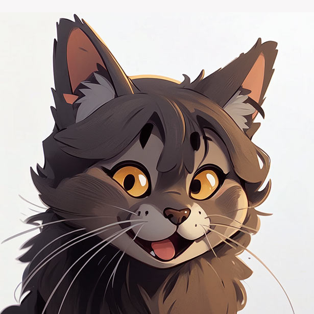 American Shorthair Cat Art: Radiant Smile