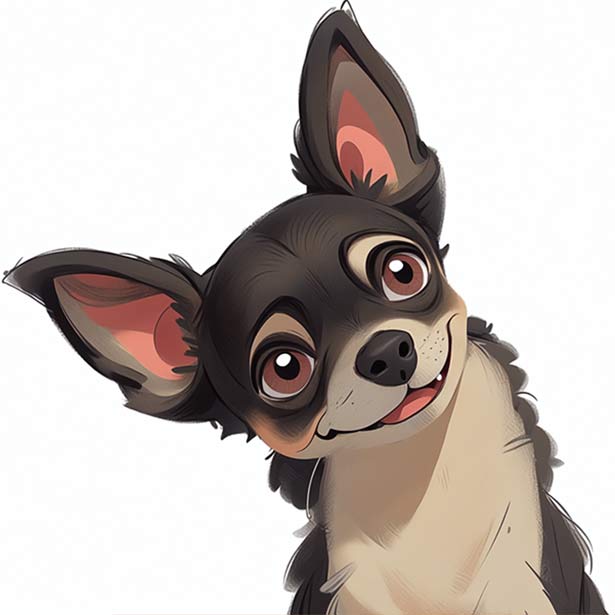 Happy Chihuahua with Tilted Head