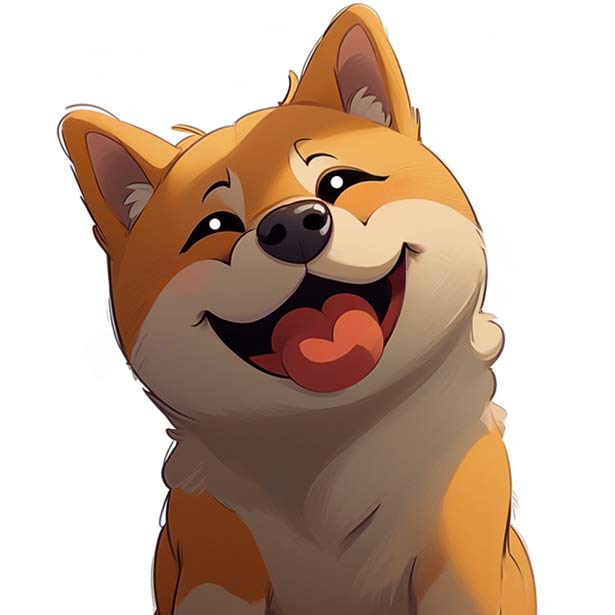 Very Happy Shiba Inu Artwork