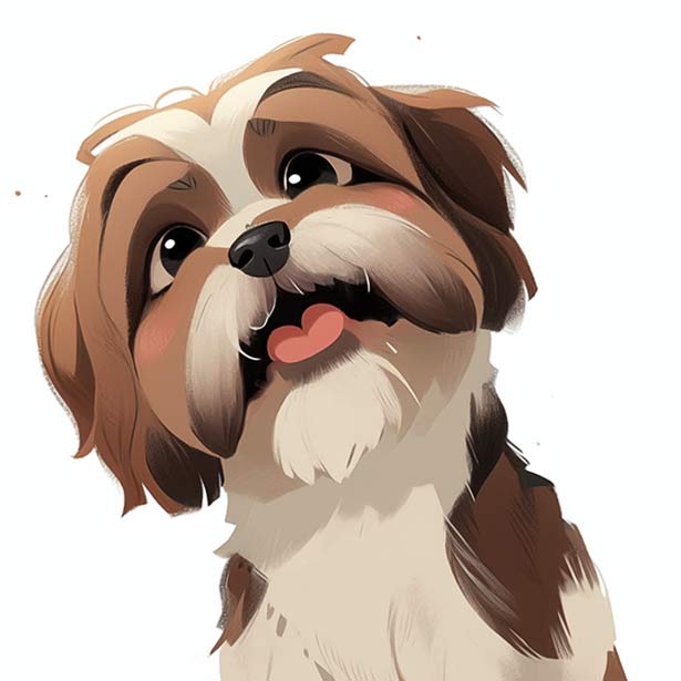 Happy Shih Tzu Artwork