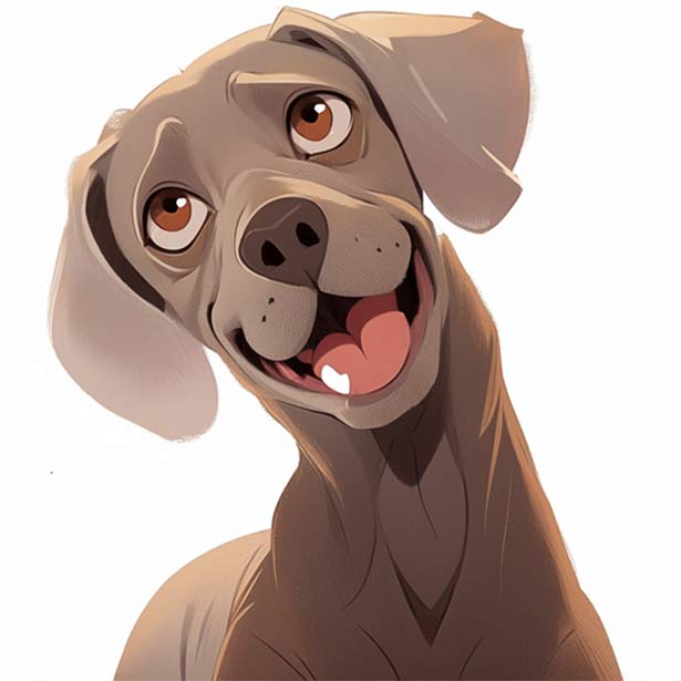 Happy Weimaraner Artwork