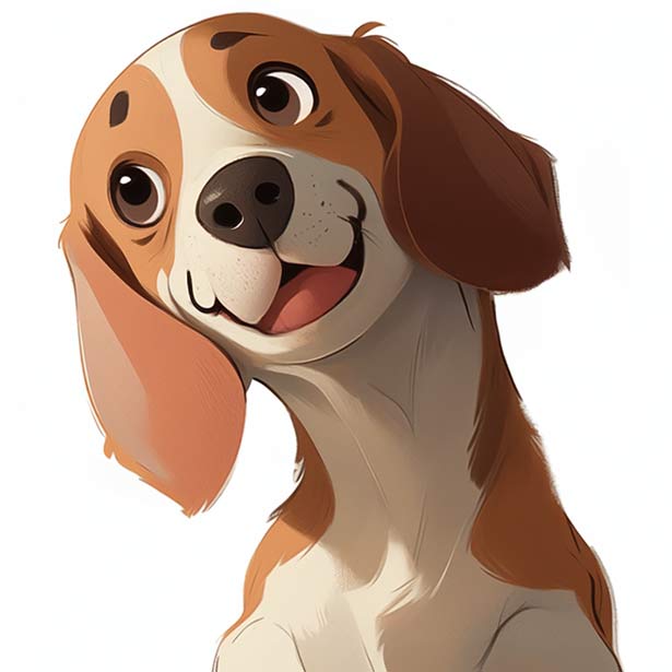 Happy Beagle with Tilted Head: Capturing Canine Cuteness