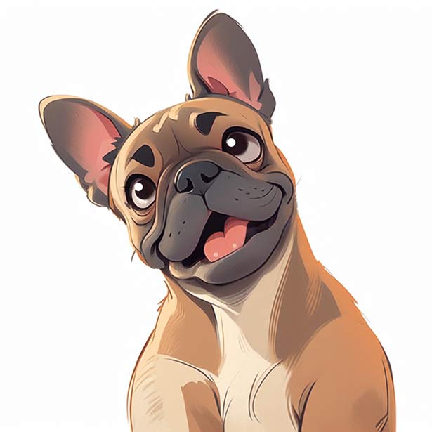 Happy Brown French Bulldog