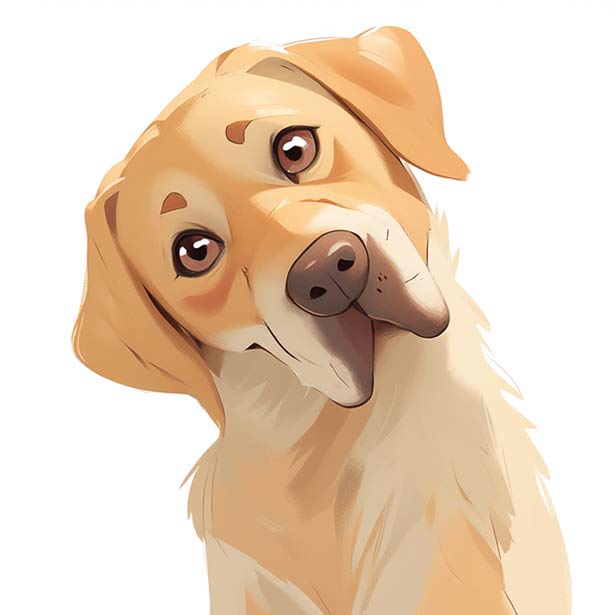 Curious Honey Labrador Drawing