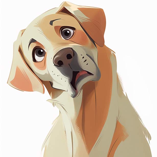 Puzzled Labrador Artwork