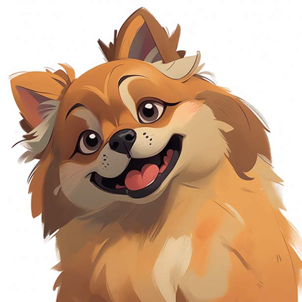 Happy Pomeranian Artwork